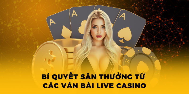 Bí quyết săn thưởng từ các ván bài live casino